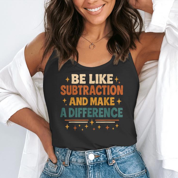 Math Teacher Cute Be Like Subtraction And Make A Difference Flowy Tank, funny gift Math Teacher Cute Be Like Subtraction And Make A Difference Flowy Tank, funny gift