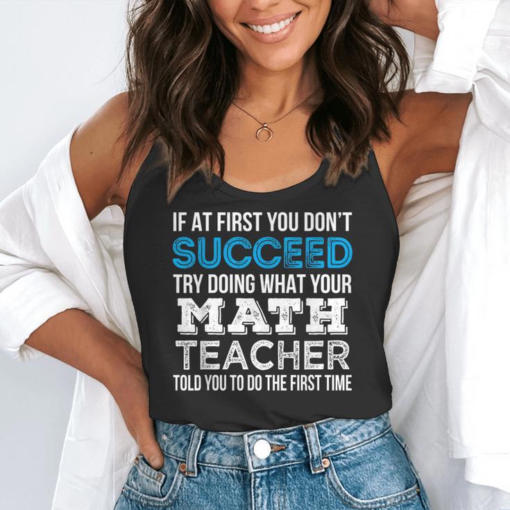Math Teacher If At First You Don't Succeed Flowy Tank, funny gift Math Teacher If At First You Don't Succeed Flowy Tank, funny gift