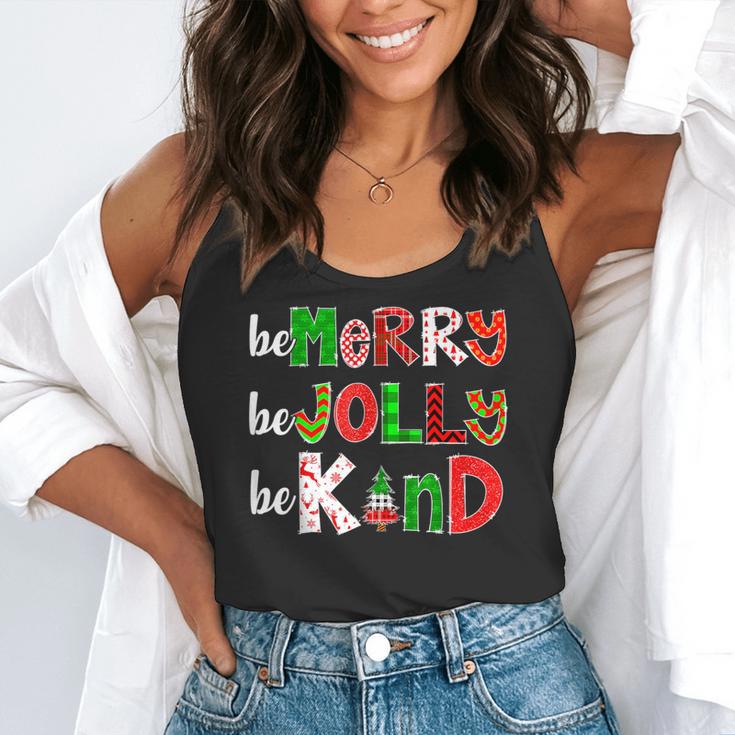 Be Merry Be Jolly Be Kind Merry Christmas Teacher Xmas Pjs Flowy Tank, funny gift