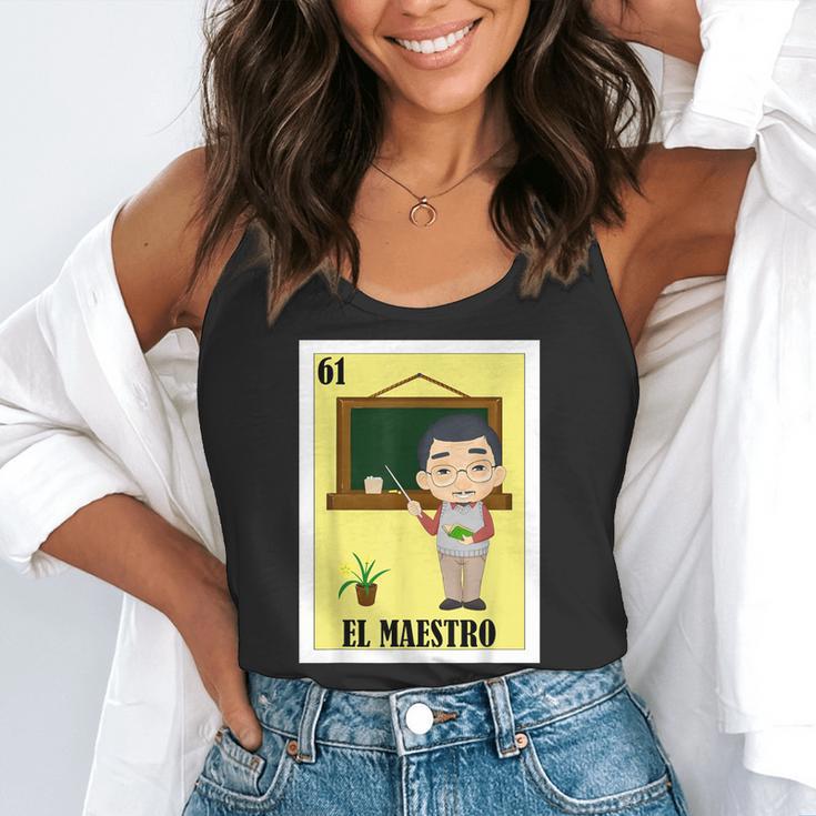 Mexican For Teachers El Maestro Flowy Tank, funny gift Mexican For Teachers El Maestro Flowy Tank, funny gift