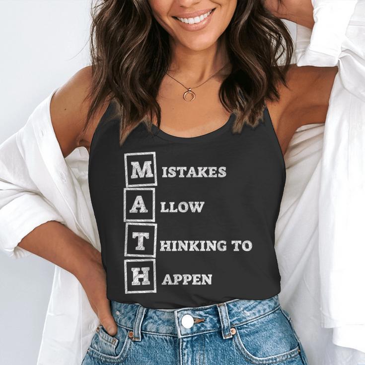 Mistakes Allow Thinking To Happen School Math Teacher Flowy Tank, funny gift