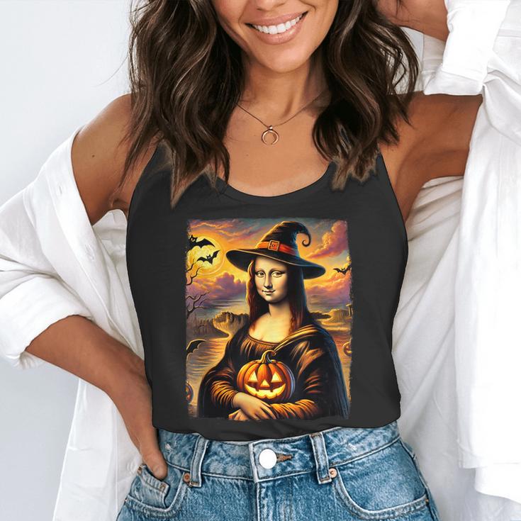 Mona Lisa Pumpkin Halloween Art Teacher Witchy Women Kids Flowy Tank, funny gift Mona Lisa Pumpkin Halloween Art Teacher Witchy Women Kids Flowy Tank, funny gift