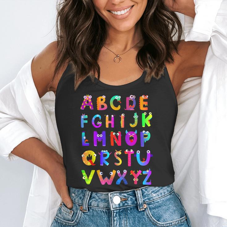 Monster ABC Cute Alphabet Halloween Teacher Costume Kids Flowy Tank, funny gift Monster ABC Cute Alphabet Halloween Teacher Costume Kids Flowy Tank, funny gift