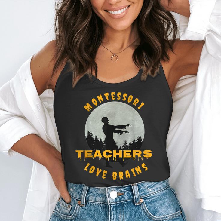 Montessori Teachers Love Brains Halloween Novelty Men Women Flowy Tank, funny gift Montessori Teachers Love Brains Halloween Novelty Men Women Flowy Tank, funny gift