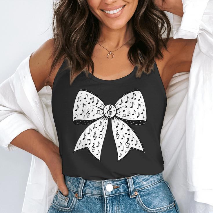 Music Notes Coquette Bow Music Teacher School Musician Band Flowy Tank, funny gift Music Notes Coquette Bow Music Teacher School Musician Band Flowy Tank, funny gift
