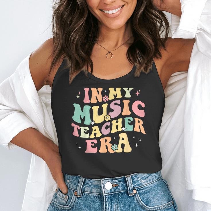 In My Music Teacher Era Retro Back To School Musician Band Men Women Flowy Tank, funny gift