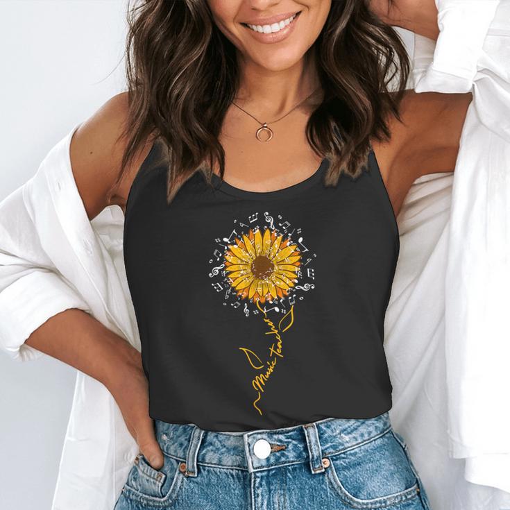 Music Teacher Shirt Sunflower Music Notes Musician Singer Flowy Tank, funny gift Music Teacher Shirt Sunflower Music Notes Musician Singer Flowy Tank, funny gift