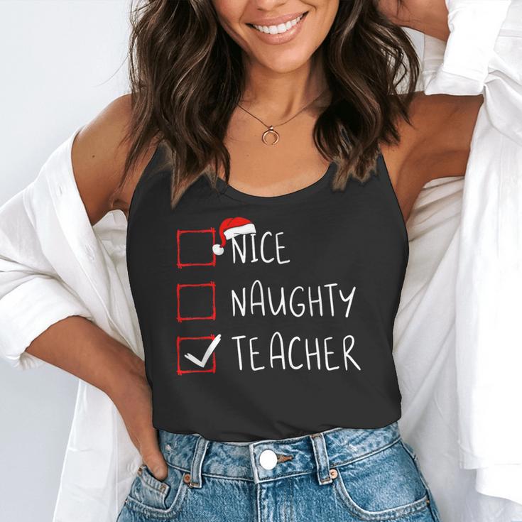 Nice Naughty Teacher Christmas List Instructor Santa Claus Men Women Flowy Tank, funny gift Nice Naughty Teacher Christmas List Instructor Santa Claus Men Women Flowy Tank, funny gift