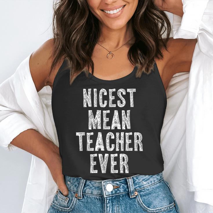 Nicest Mean Teacher Ever Teacher For Men Women Flowy Tank, funny gift Nicest Mean Teacher Ever Teacher For Men Women Flowy Tank, funny gift