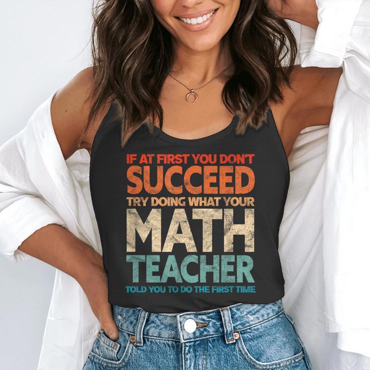 If You Have No Success At First Try It With a Fun Maths Teacher Flowy Tank, funny gift If You Have No Success At First Try It With a Fun Maths Teacher Flowy Tank, funny gift