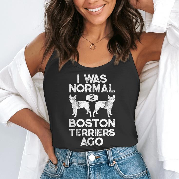I Was Normal 2 Boston Terriers Ago Dog Lover For Men Women Girls Kids Flowy Tank, funny gift