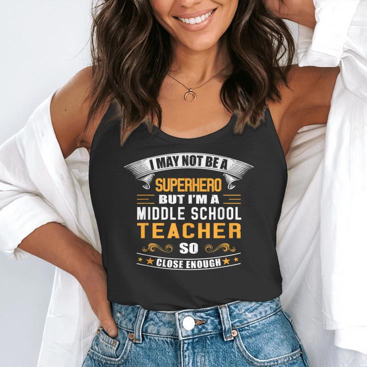 Not Superhero But Middle School Teacher For Men Women Flowy Tank, funny gift Not Superhero But Middle School Teacher For Men Women Flowy Tank, funny gift