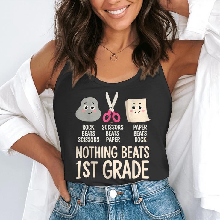 Nothing Beats 1st Grade Back To School Kids Teachers Flowy Tank, funny gift