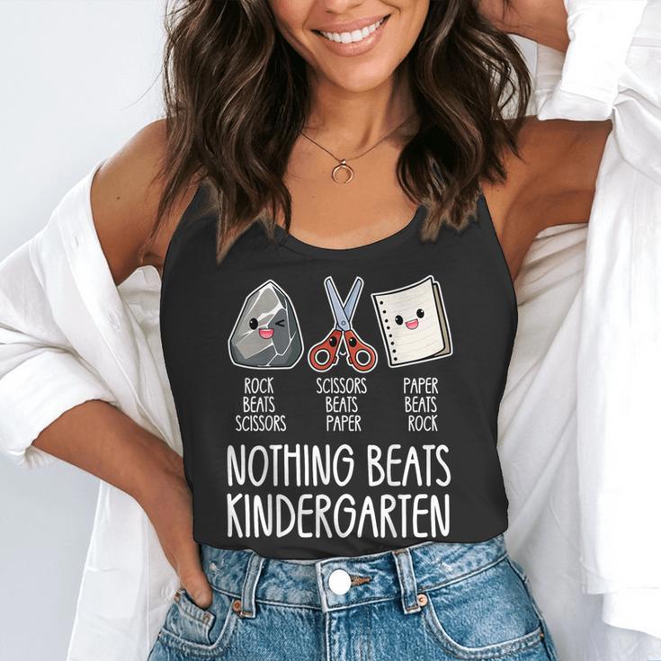 Nothing Beats Kindergarten Back To School Kid Teacher Flowy Tank, funny gift