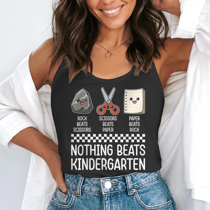 Nothing Beats Kindergarten Back To School Kids Teacher Flowy Tank, funny gift