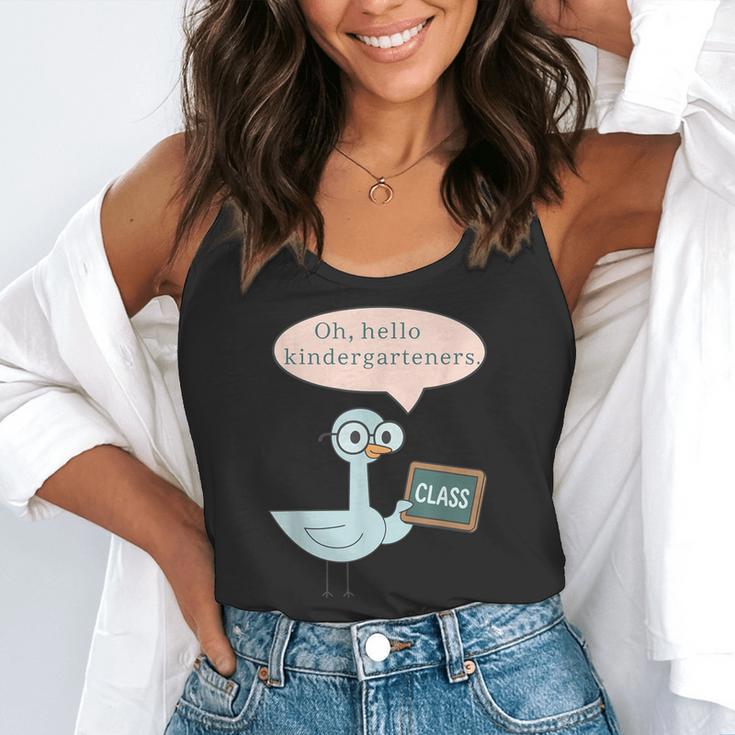 Oh Hello Kindergarteners Shirt Cute Pigeon Teacher Tee Flowy Tank, funny gift Oh Hello Kindergarteners Shirt Cute Pigeon Teacher Tee Flowy Tank, funny gift