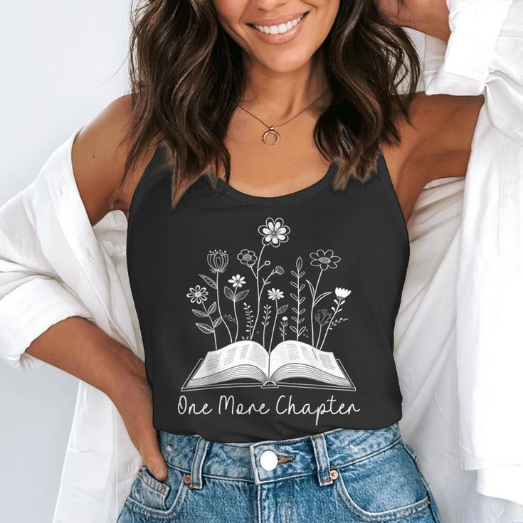 One-More Chapter Wildflower Reading Teacher Library Bookish Flowy Tank, funny gift