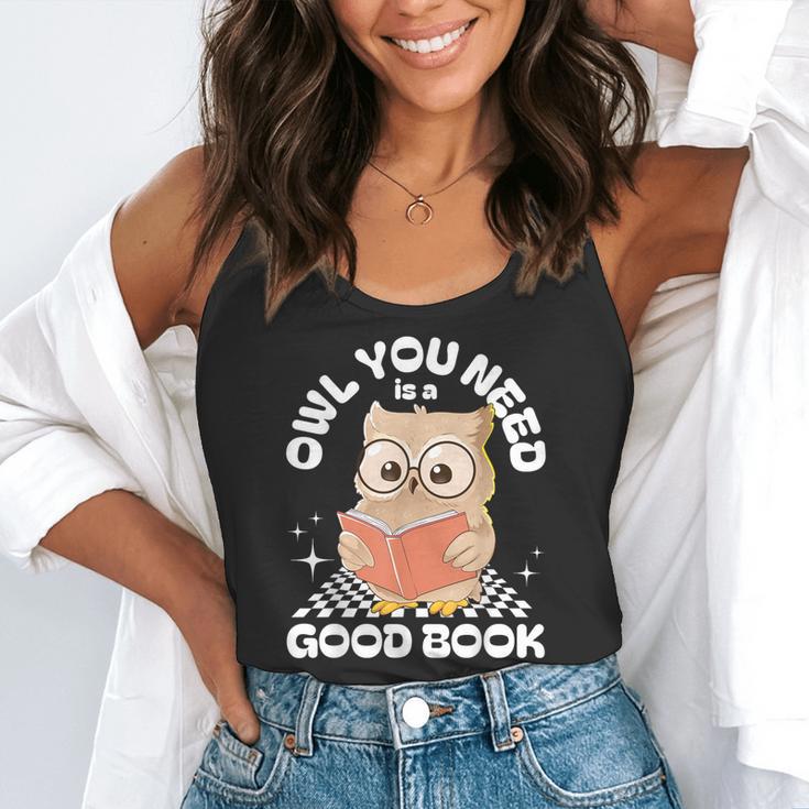 Owl You Need Is A Good Book Teacher Librarian Reading Flowy Tank, funny gift Owl You Need Is A Good Book Teacher Librarian Reading Flowy Tank, funny gift