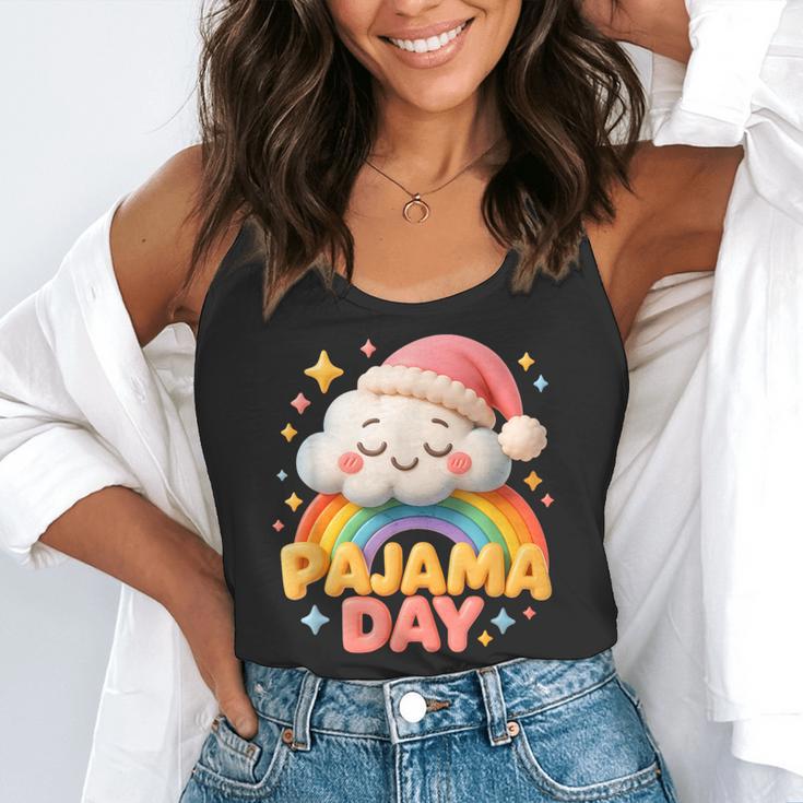 Pajama Day School Spirit Week Sleepy Cloud Teacher Student Flowy Tank, funny gift