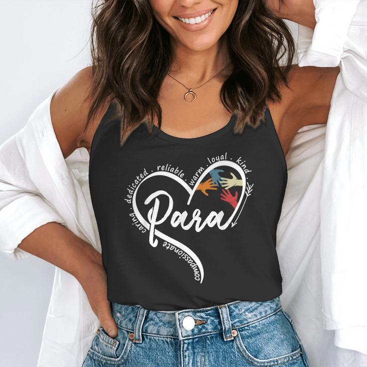 Para Heart Paraprofessional Teacher Paraeducator Flowy Tank, funny gift Para Heart Paraprofessional Teacher Paraeducator Flowy Tank, funny gift