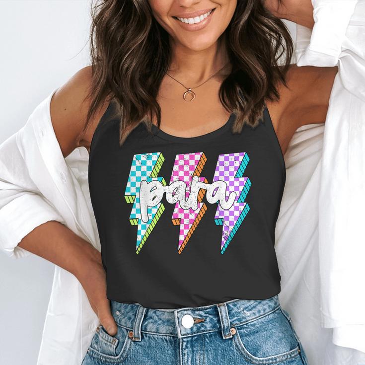 Para Squad Paraprofessional Teacher Lightning Bolt Flowy Tank, funny gift Para Squad Paraprofessional Teacher Lightning Bolt Flowy Tank, funny gift