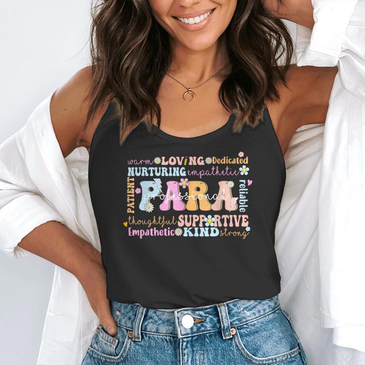 Paraprofessional Back To School Paraeducator Para Teacher Flowy Tank, funny gift