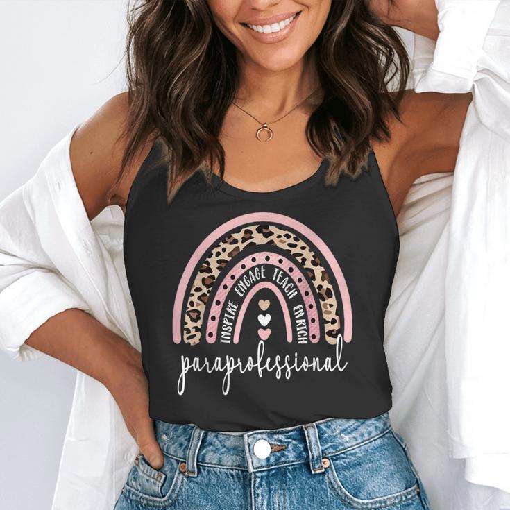 Paraprofessional Rainbow Para Teacher Parapro Flowy Tank, funny gift