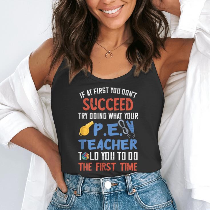 PE Teacher Succeed Sport Teacher School Fitness Gym Class Men Women Flowy Tank, funny gift PE Teacher Succeed Sport Teacher School Fitness Gym Class Men Women Flowy Tank, funny gift
