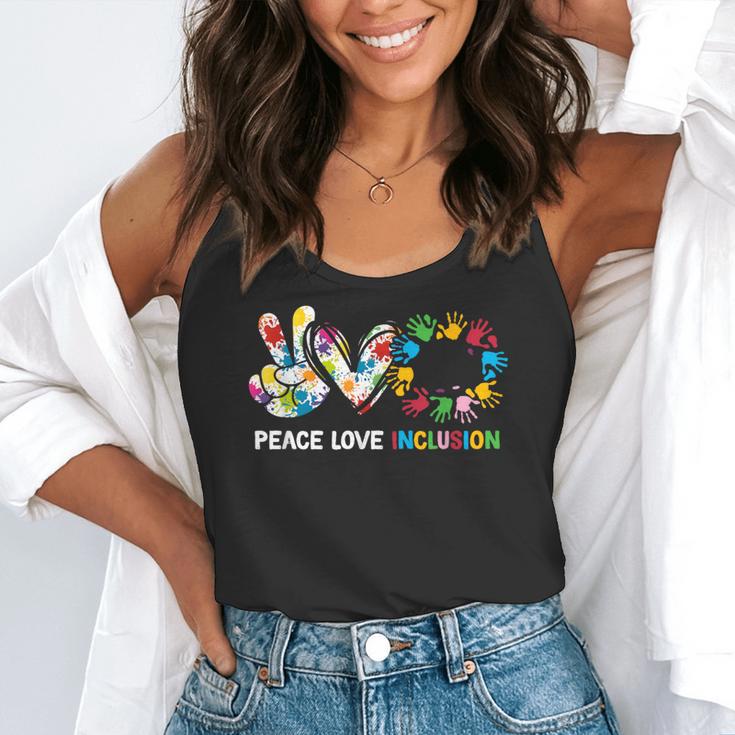 Peace Love Inclusion Sped Squad Special-Ed Teacher Daycare Flowy Tank, funny gift Peace Love Inclusion Sped Squad Special-Ed Teacher Daycare Flowy Tank, funny gift