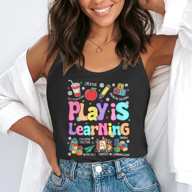 Play Is Learning Educational Teacher Women Flowy Tank, funny gift Play Is Learning Educational Teacher Women Flowy Tank, funny gift