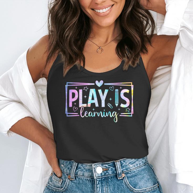 Play Is Learning Kindergarten Teacher Team Women Flowy Tank, funny gift Play Is Learning Kindergarten Teacher Team Women Flowy Tank, funny gift