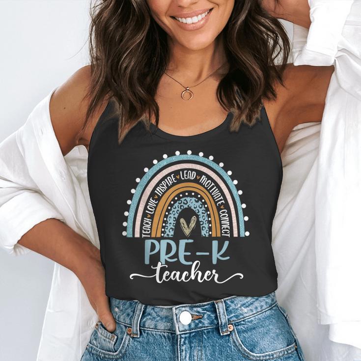 Pre-K Teacher Leopard Boho Rainbow Back To School Flowy Tank, funny gift Pre-K Teacher Leopard Boho Rainbow Back To School Flowy Tank, funny gift