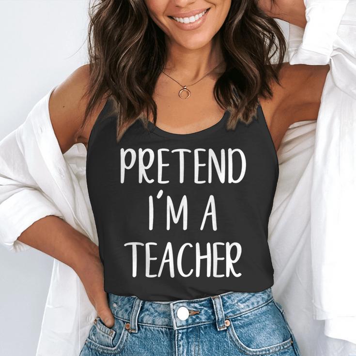 Pretend I'm A Teacher Costume Halloween Easy Adult Kid Flowy Tank, funny gift
