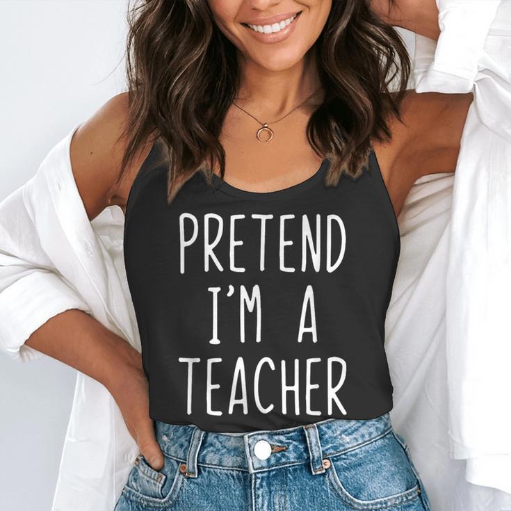 Pretend I'm A Teacher Costume Halloween Lazy Adult Kids Flowy Tank, funny gift Pretend I'm A Teacher Costume Halloween Lazy Adult Kids Flowy Tank, funny gift