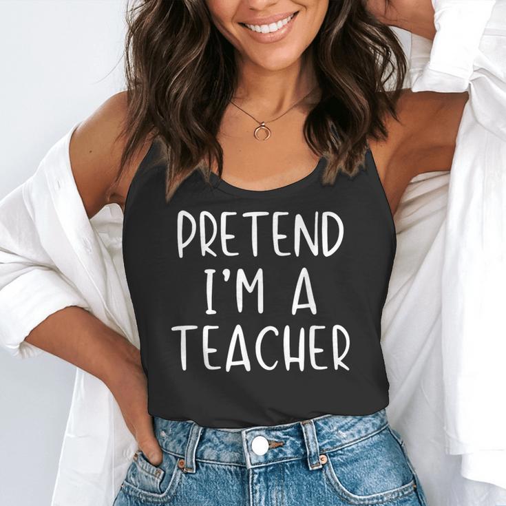 Pretend I'm A Teacher Costume Halloween Simple Adult Kid Flowy Tank, funny gift