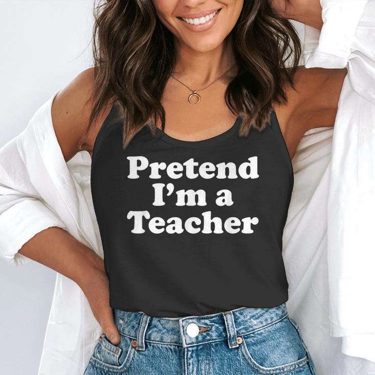 Pretend I'm A Teacher Lazy Easy Halloween Costume Flowy Tank, funny gift Pretend I'm A Teacher Lazy Easy Halloween Costume Flowy Tank, funny gift