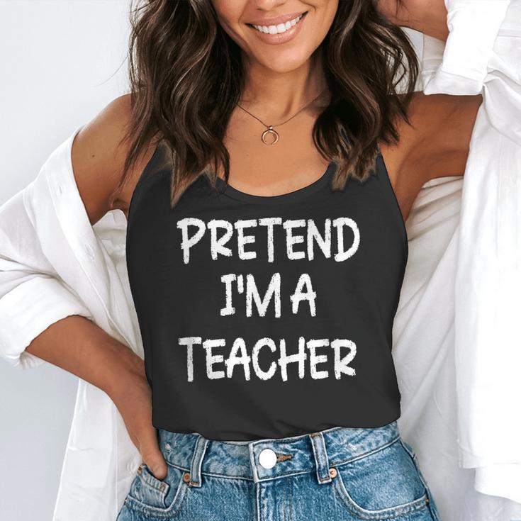 Pretend I'm a Teacher Lazy Last Minute Halloween Costume Flowy Tank, funny gift