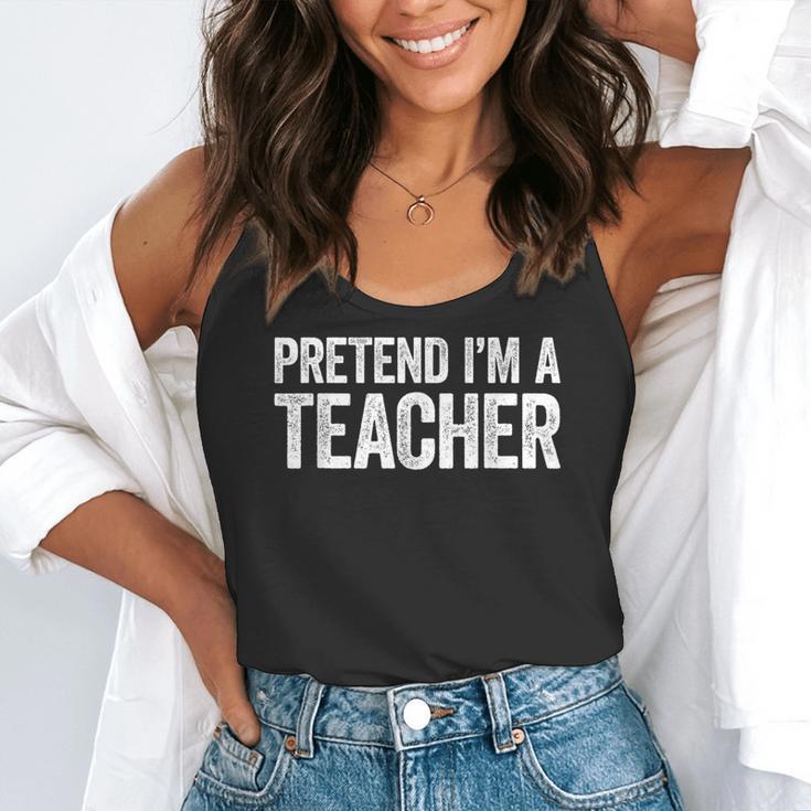 Pretend I'm A Teacher Shirt Adult Kids Men Women Costume Flowy Tank, funny gift
