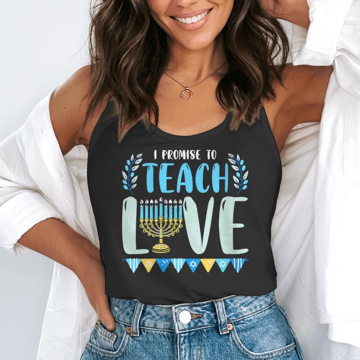 I Promise To Teach Love Hanukkah Chanukah Jewish Teacher Flowy Tank, funny gift