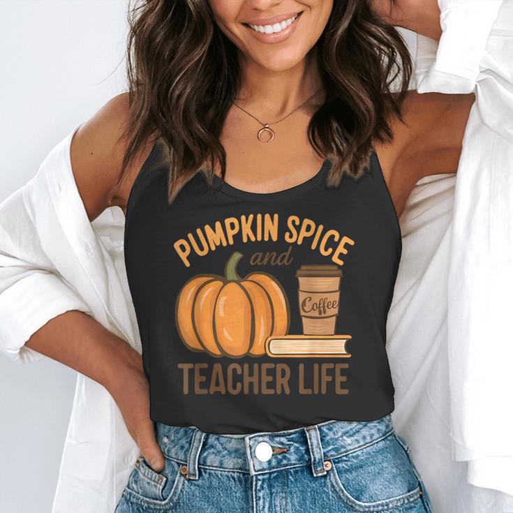Pumpkin Spice And Teacher Life Halloween Teacher Flowy Tank, funny gift Pumpkin Spice And Teacher Life Halloween Teacher Flowy Tank, funny gift