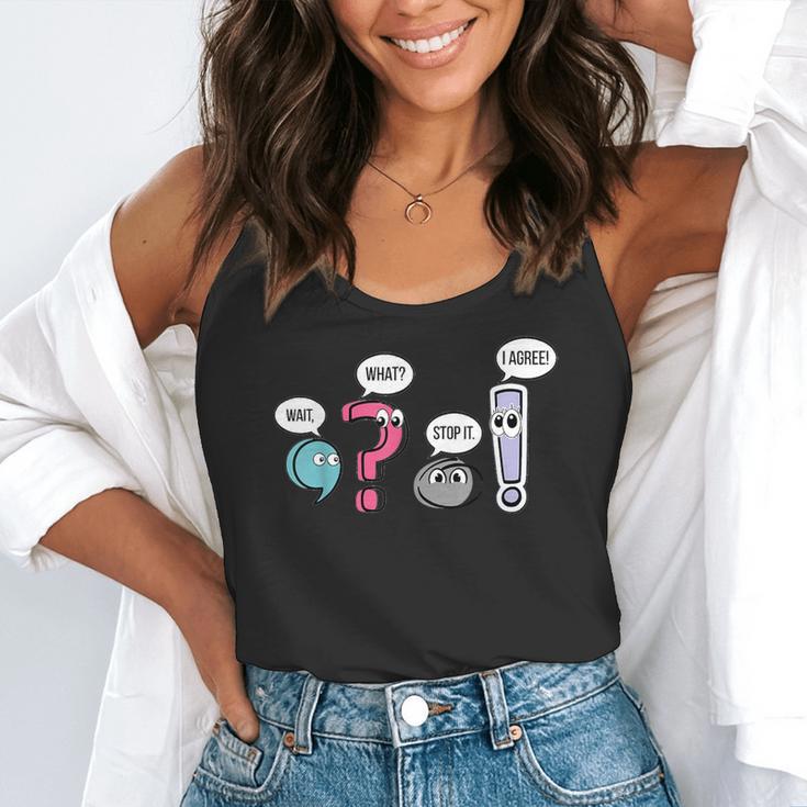Punctuation English Teacher Wait What Stop It I Agree Flowy Tank, funny gift Punctuation English Teacher Wait What Stop It I Agree Flowy Tank, funny gift