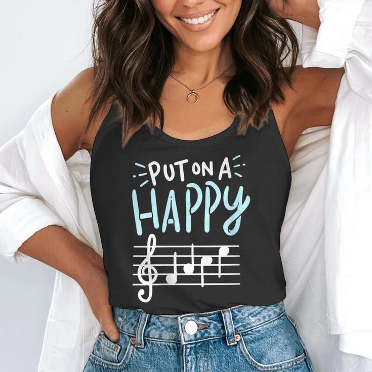 Put On A Happy Face Music Music Teacher Flowy Tank, funny gift Put On A Happy Face Music Music Teacher Flowy Tank, funny gift