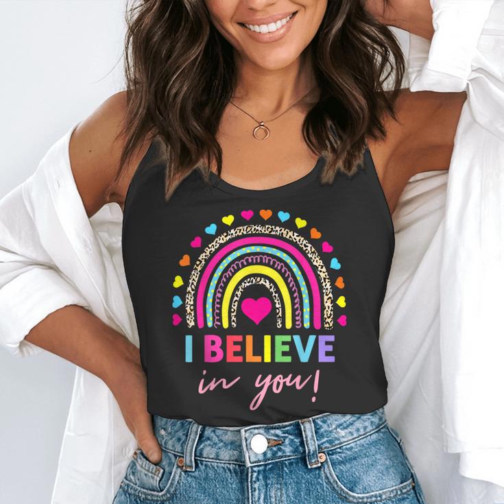 Rainbow I Believe In You Teacher Testing Day Flowy Tank, funny gift Rainbow I Believe In You Teacher Testing Day Flowy Tank, funny gift
