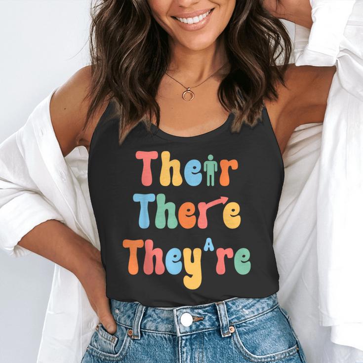There Their They'Re English Class Grammar Joke Teacher Flowy Tank, funny gift