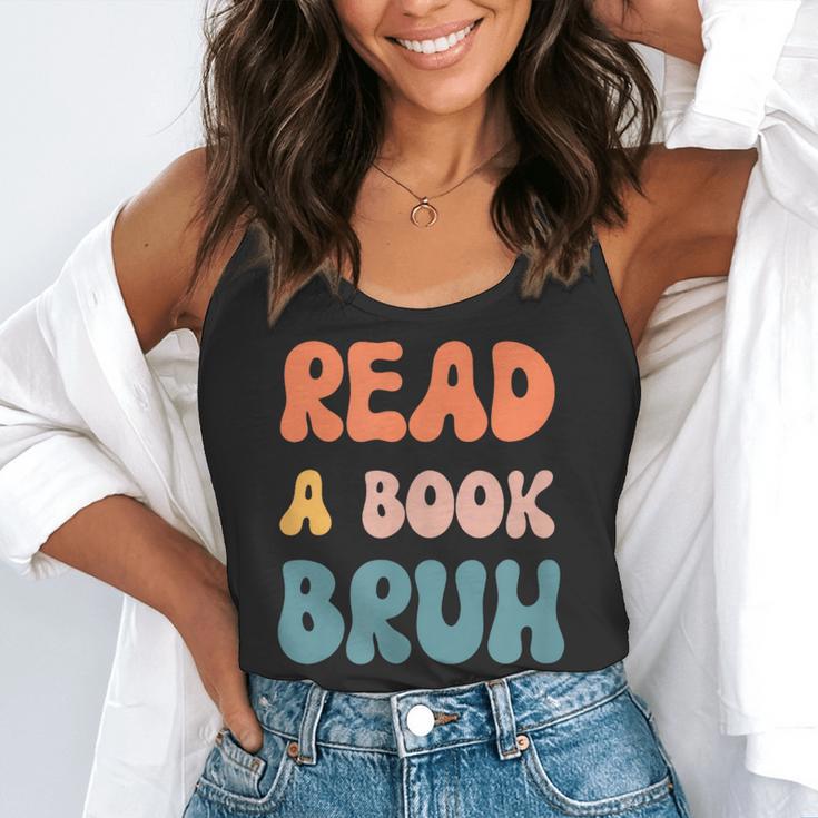Read A Book Bruh English Teacher Reading Literature Flowy Tank, funny gift