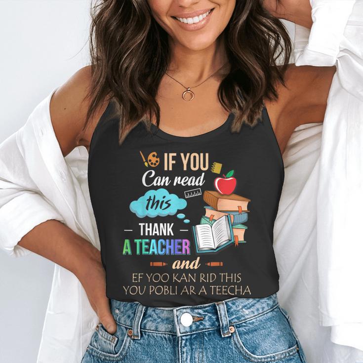 If You Can Read This Thank A Teacher Flowy Tank, funny gift If You Can Read This Thank A Teacher Flowy Tank, funny gift