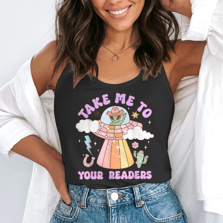 Take Me To Your Readers Alien Teacher Halloween Literacy Flowy Tank, funny gift Take Me To Your Readers Alien Teacher Halloween Literacy Flowy Tank, funny gift