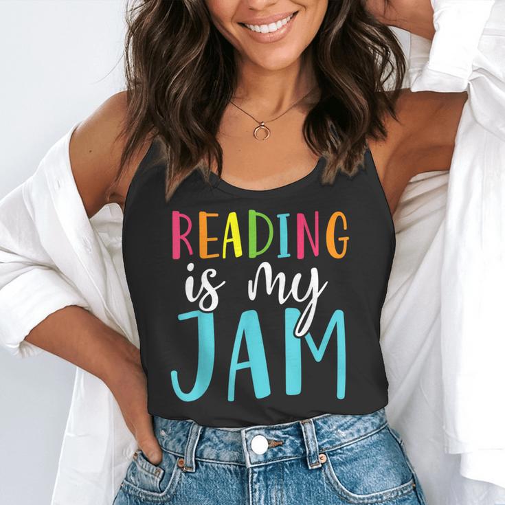 Reading Is My Jam Back To School Teacher Flowy Tank, funny gift