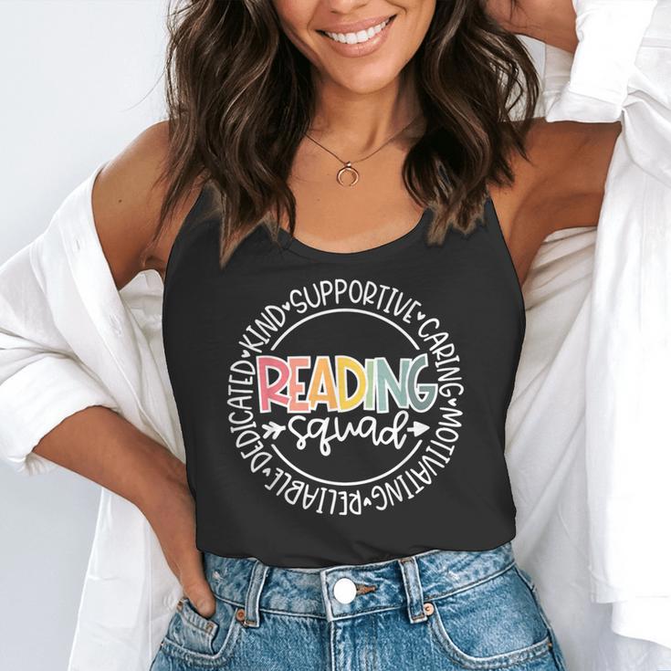 Reading Squad Teacher Reader Librarian Interventionist Team Flowy Tank, funny gift