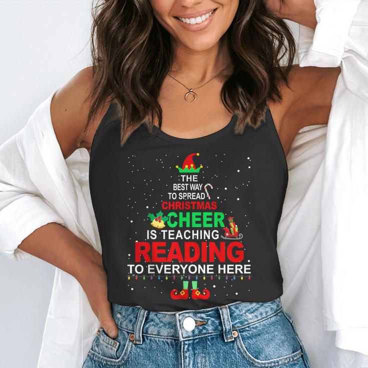 Reading Teacher Christmas Shirt Elf Christmas Cheer For Men Women Flowy Tank, funny gift Reading Teacher Christmas Shirt Elf Christmas Cheer For Men Women Flowy Tank, funny gift
